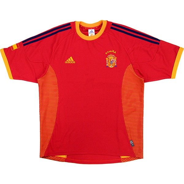 Tailandia Camiseta España Primera Equipación Retro 2002 2004 Rojo